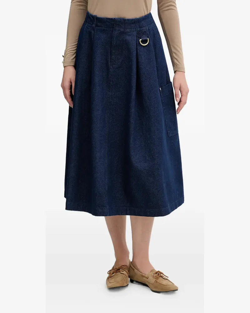 Barbour Saima d-ring pocket midi skirt - Blau Blau