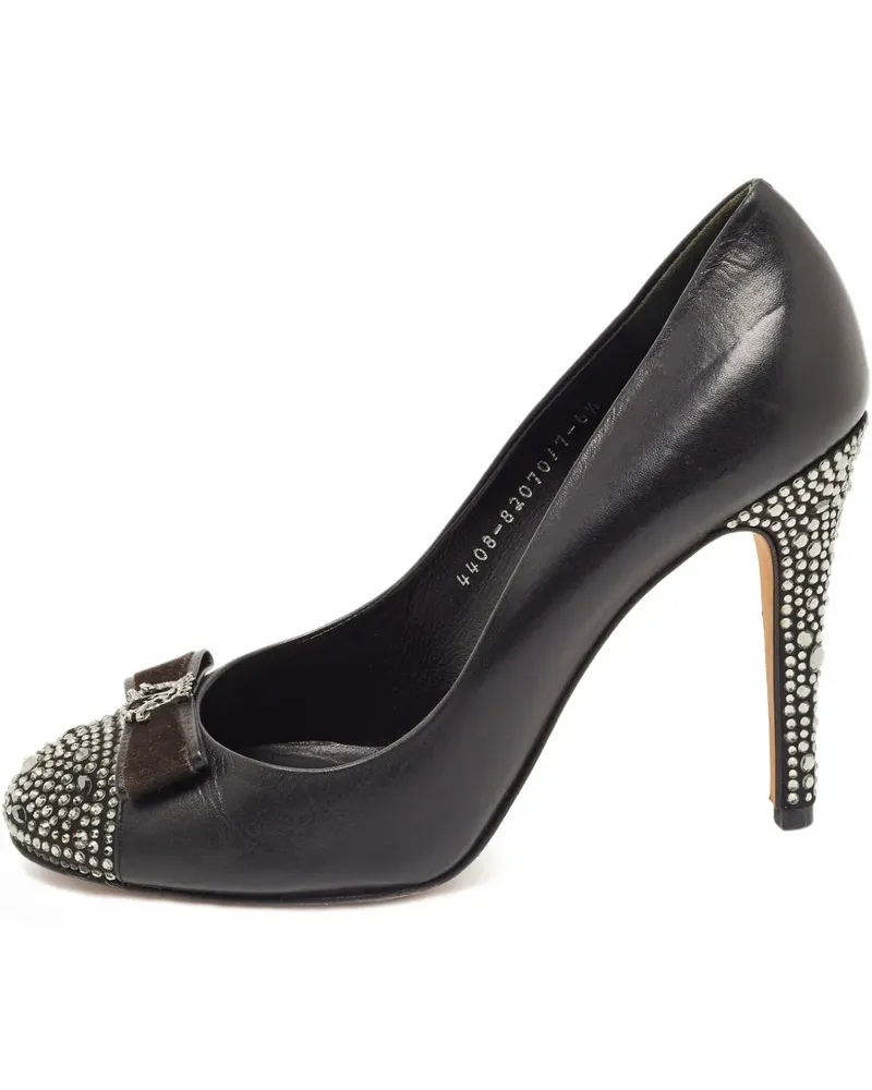 Gina Pre-owned Pumps mit Kristallen 110mm - Schwarz Schwarz
