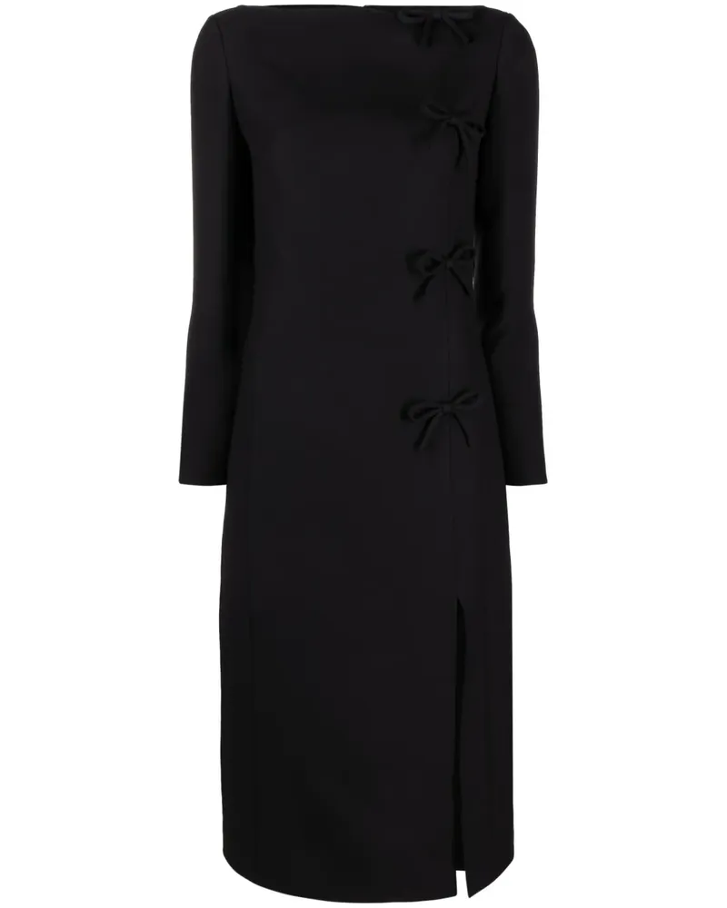 Valentino Garavani Midikleid mit Schleifendetail - Schwarz Schwarz