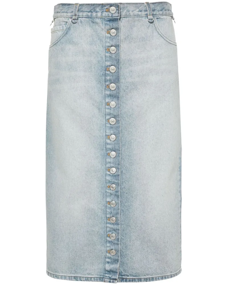 Courrèges Jeans-Midirock mit D-Ringen - Blau Blau