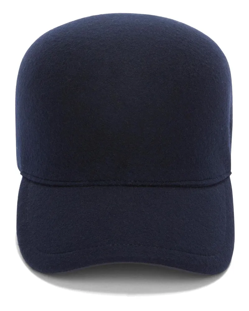 Jil Sander Baseballkappe aus Wollfilz - Blau Blau
