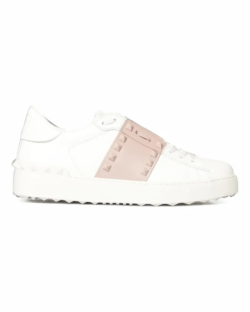 Valentino Garavani Rockstud Untitled studded leather sneakers - Weiß Weiß