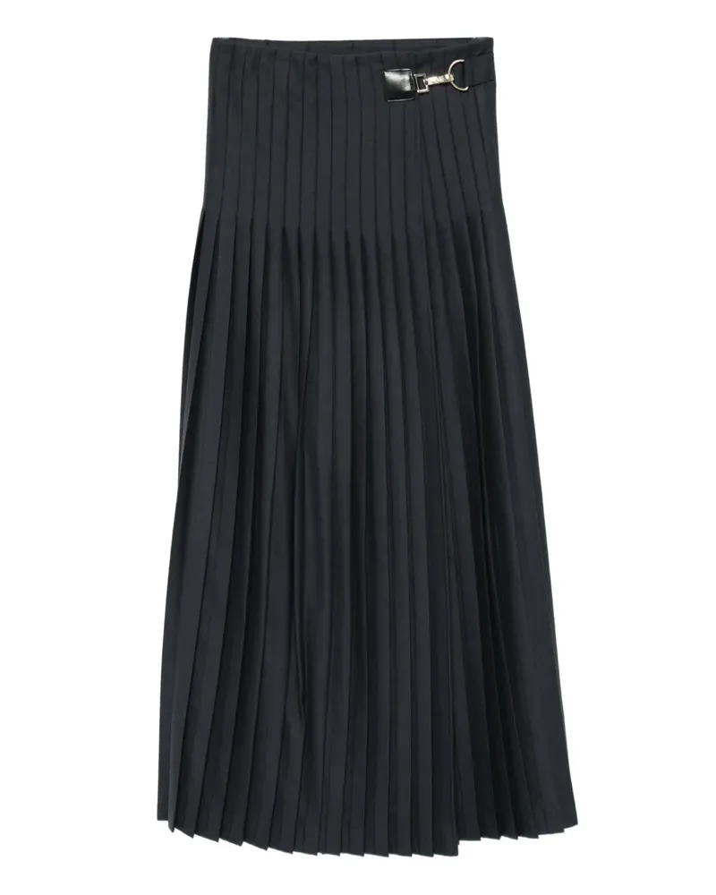 Semicouture Aguenda pleated midi skirt - Blau Blau