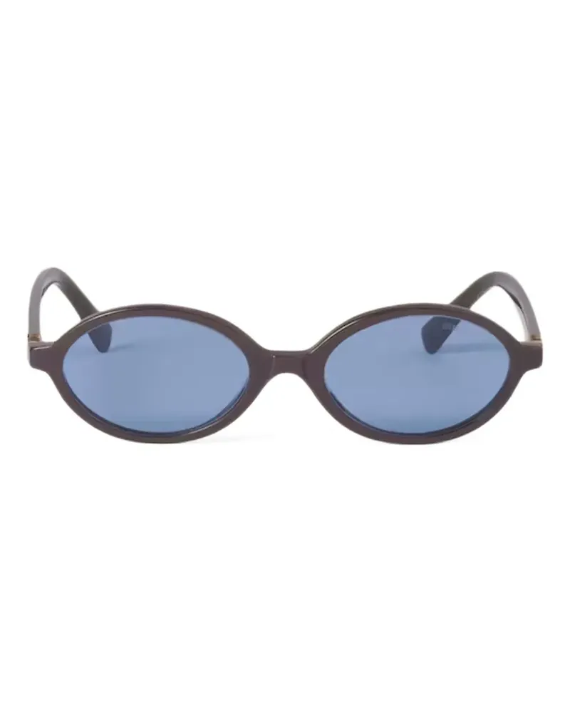 Miu Miu Sonnenbrille mit ovalem Gestell - Braun Braun