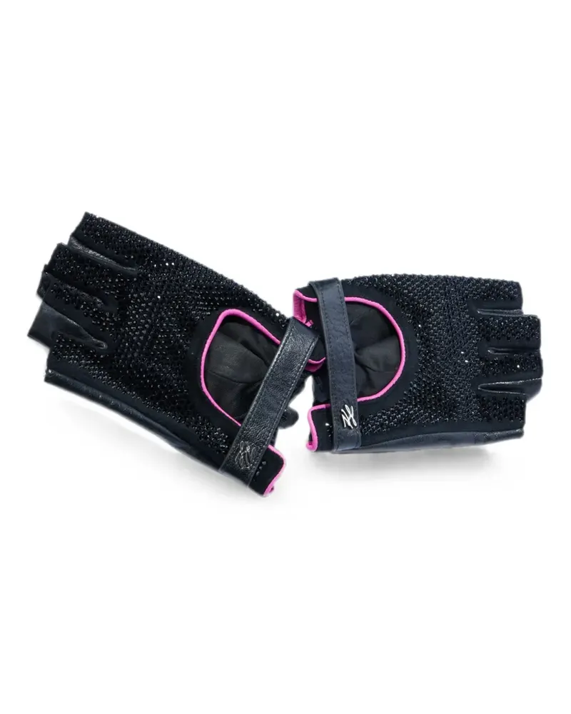 Karl Lagerfeld Fingerlose K/Autograph Handschuhe mit Strass - Schwarz Schwarz