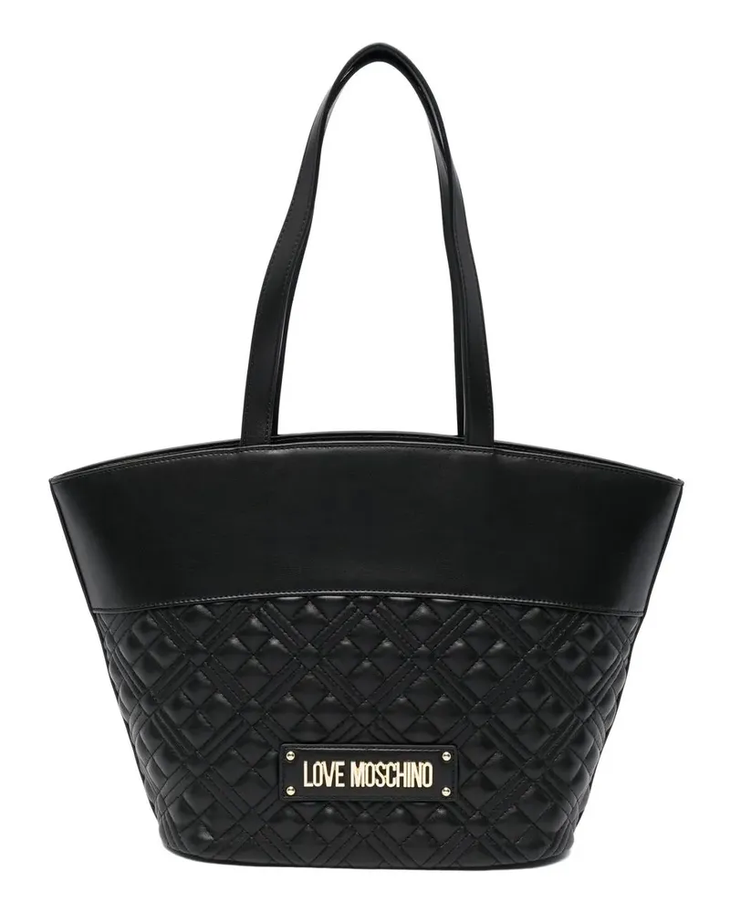 Moschino Gesteppte Handtasche - Schwarz Schwarz