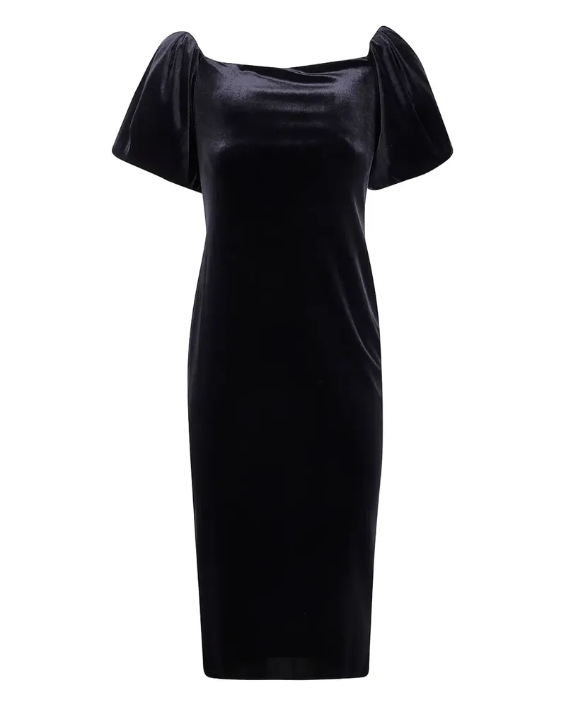 Ralph Lauren puff-sleeve midi dress - Schwarz Schwarz