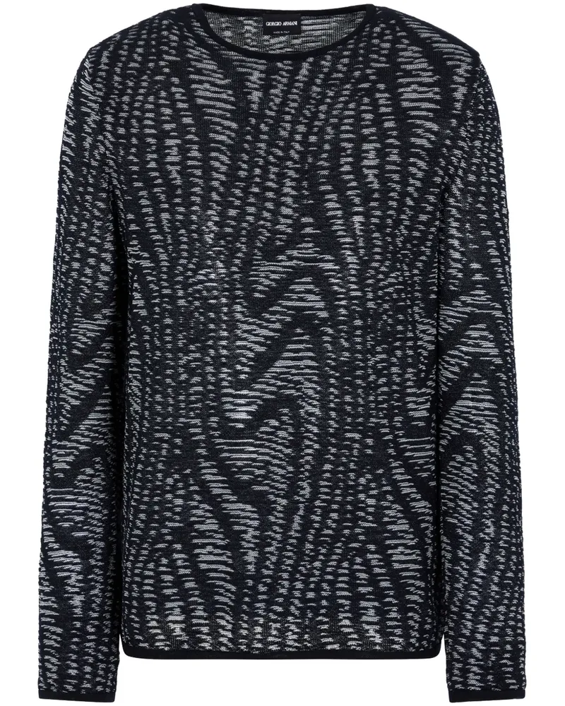 Giorgio Armani Pullover mit abstraktem Muster - Blau Blau