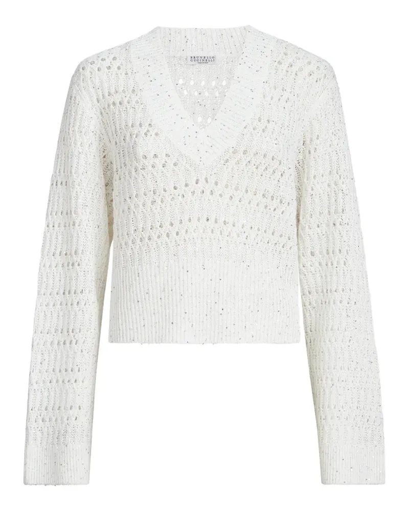 Brunello Cucinelli V-neck sweater - Weiß Weiß