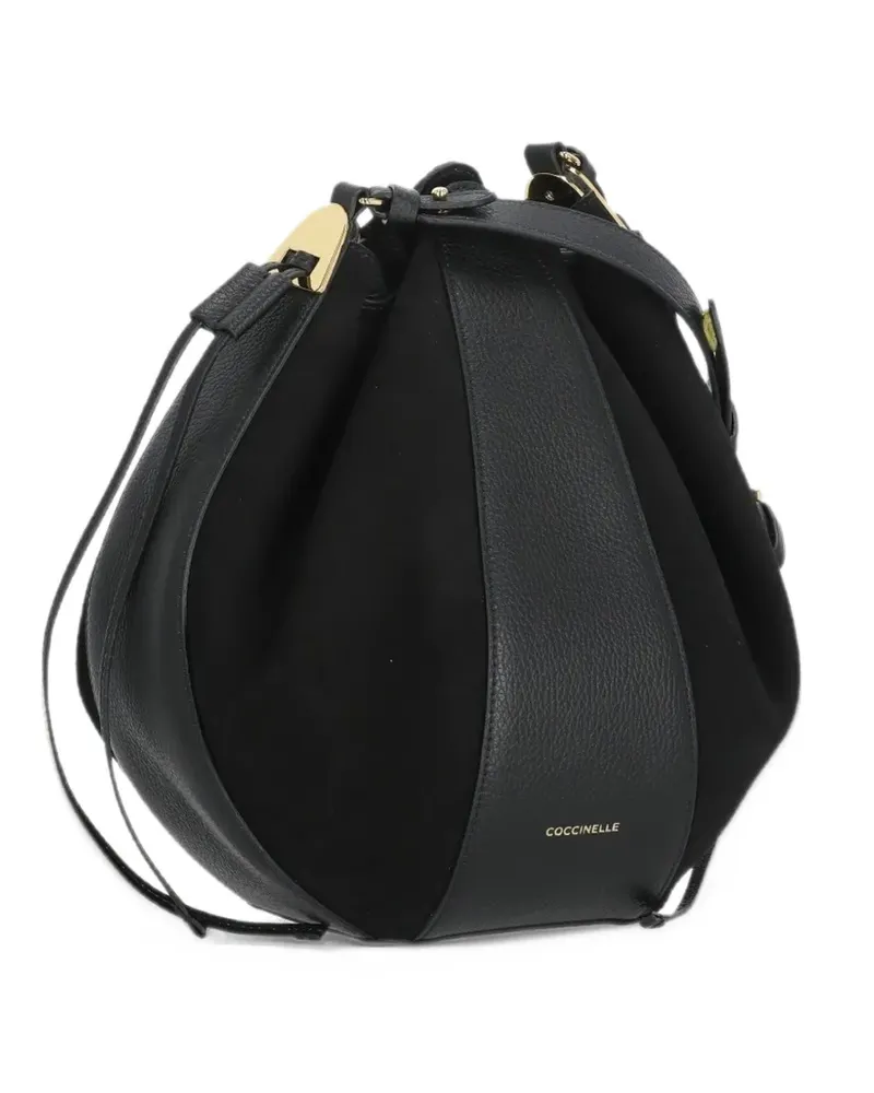 Coccinelle panelled leather bucket bag - Schwarz Schwarz