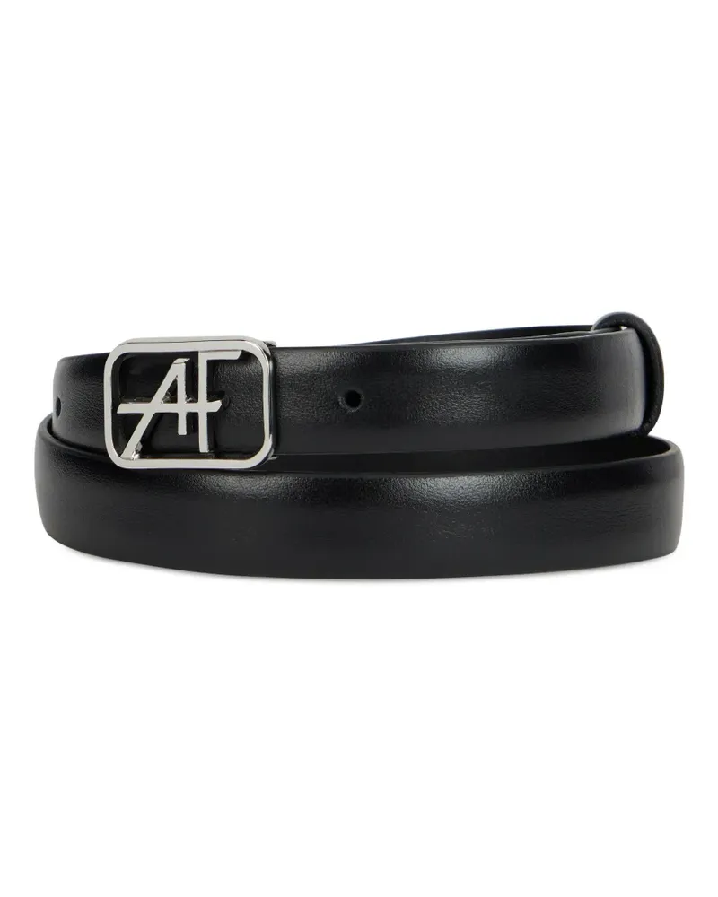 Alberta Ferretti Ledergürtel mit Logo-Schnalle - Schwarz Schwarz