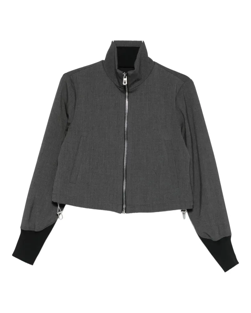 Pinko cropped bomber jacket - Grau Grau