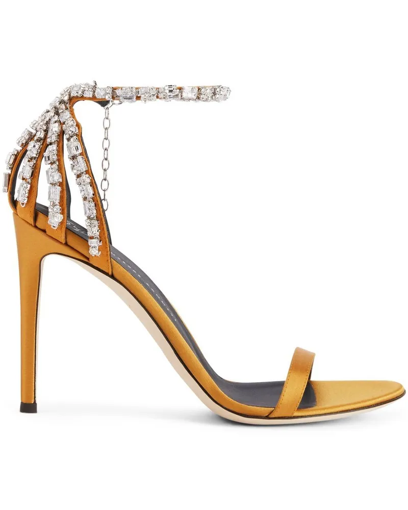 Giuseppe Zanotti Adele Sandalen mit Kristallen 105mm - Gold Gold