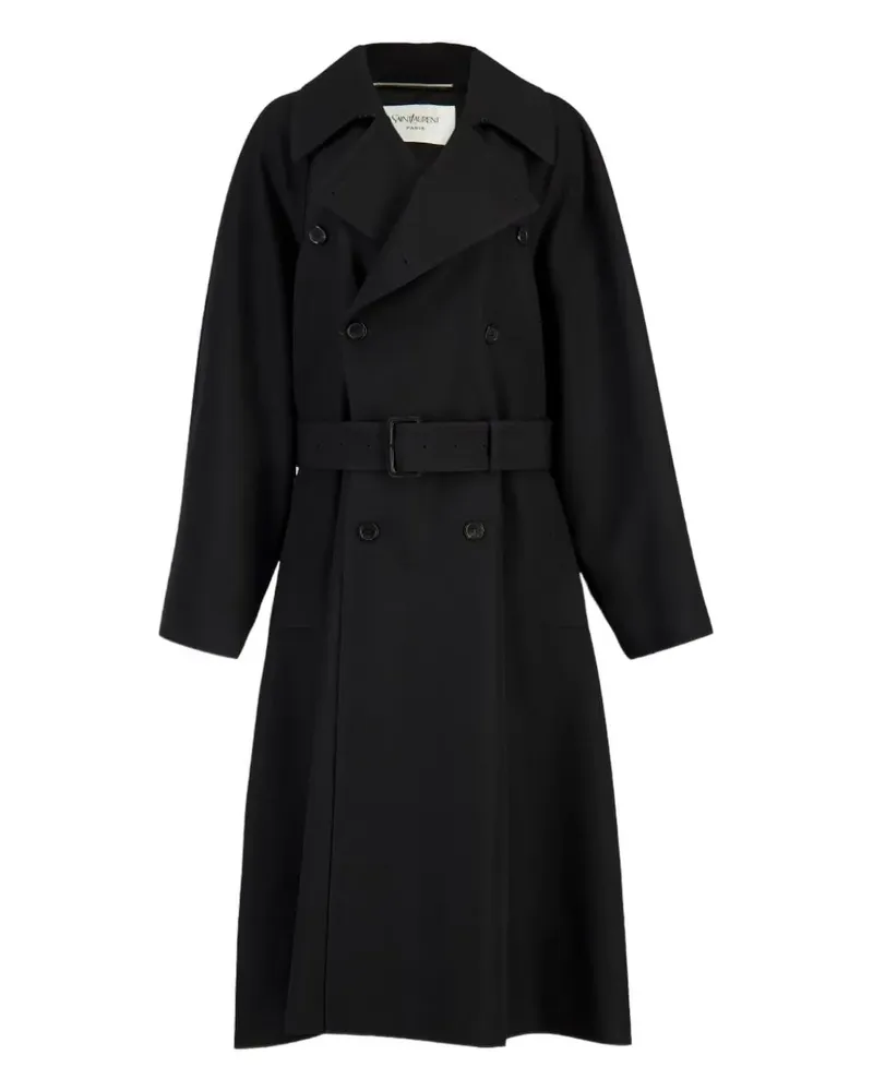 Saint Laurent Trenchcoat mit Gürtel - Schwarz Schwarz