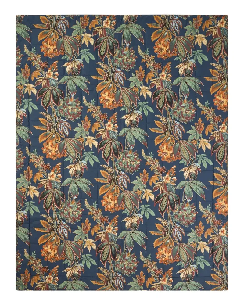 Etro Gesteppte Decke mit Blumen (130cm x 180cm) - Blau Blau