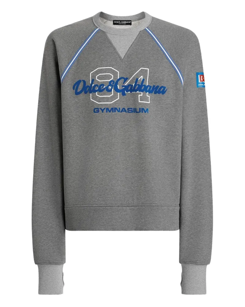 Dolce & Gabbana Sweatshirt mit 84-Logo - Grau Grau