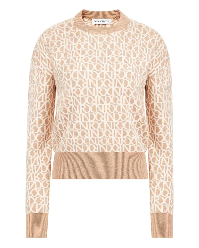 Nina Ricci Pullover mit Monogramm - Nude Nude