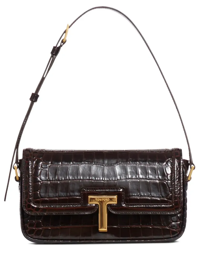 Tom Ford Wallis Schultertasche - Braun Braun