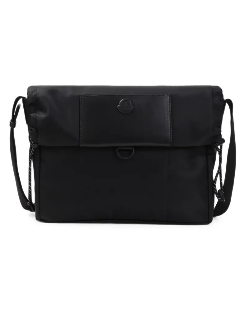 Moncler Schultertasche mit Logo-Patch - Schwarz Schwarz
