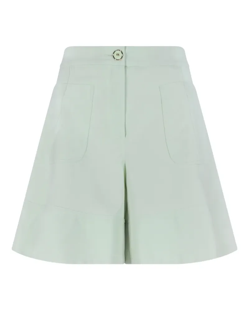 Genny panelled high-waisted shorts - Grün Grün