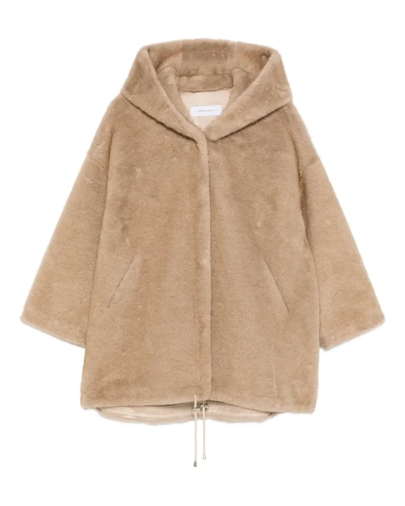 Bully hooded-neck coat - Nude Nude