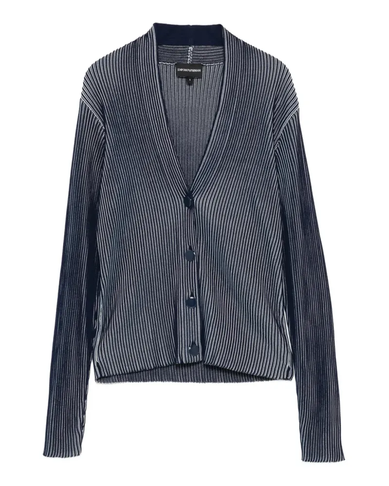 Emporio Armani Gestreifter Cardigan mit Knöpfen - Blau Blau