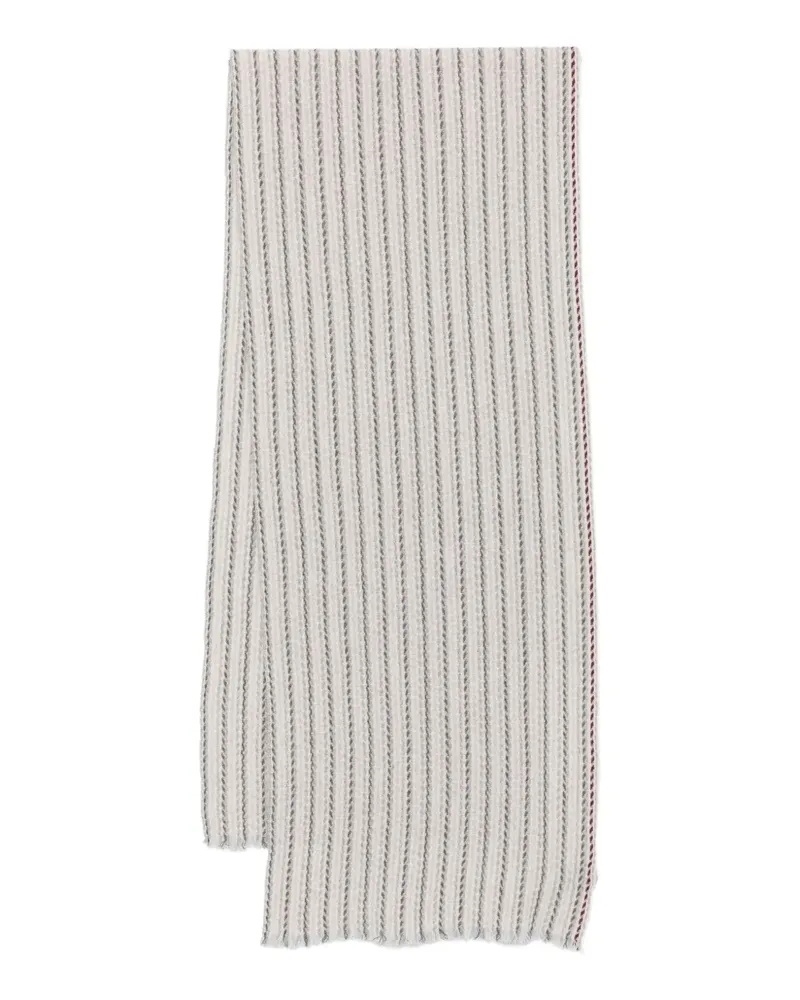 Eleventy Gestreifter Schal - Nude Nude