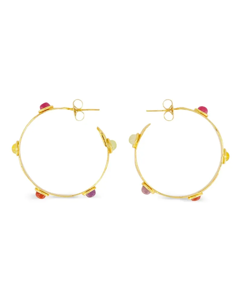 Sylvia Toledano Bianca Creolen mit Cabochon - Gold Gold