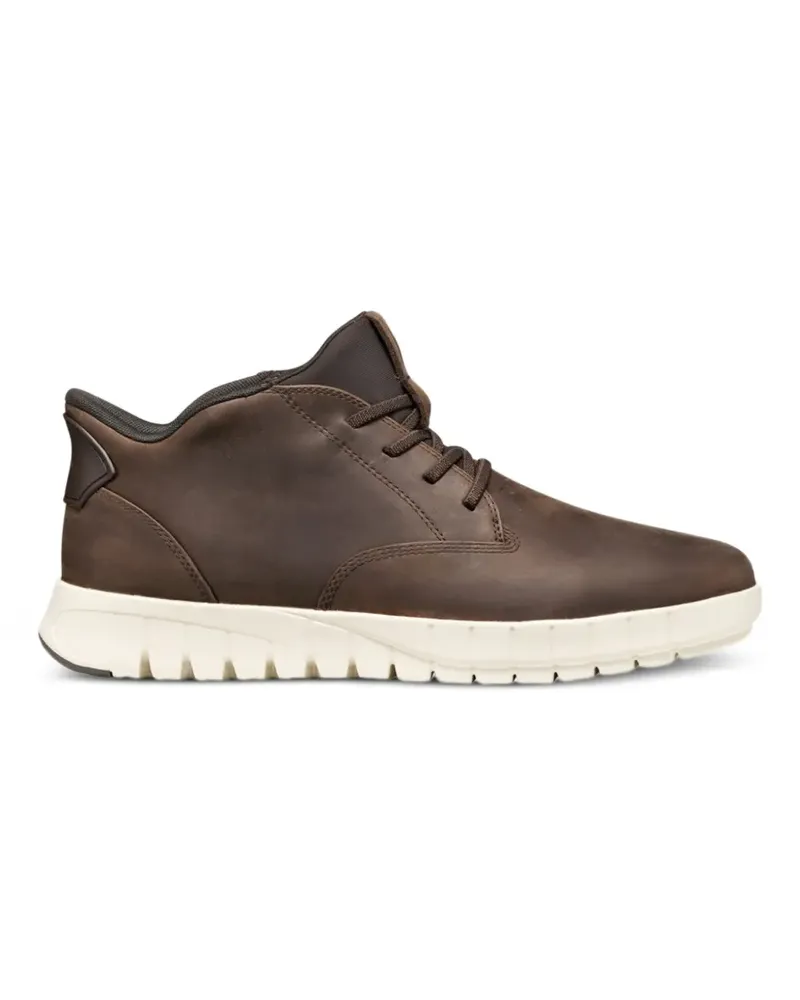Geox lace-up leather sneakers - Braun Braun