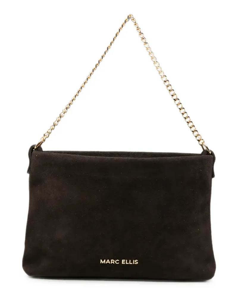 MARC ELLIS Estercm suede chain-link tote bag - Braun Braun