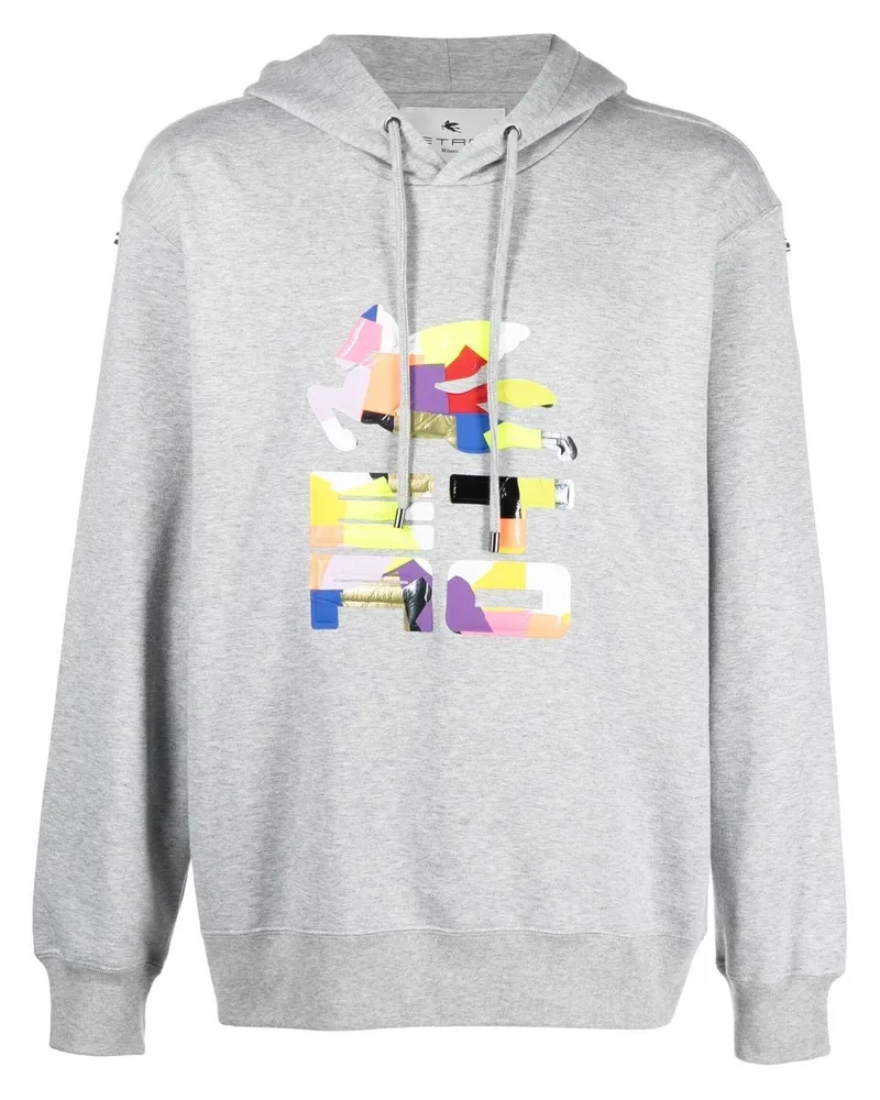 Etro Hoodie im Patchwork-Look - Grau Grau