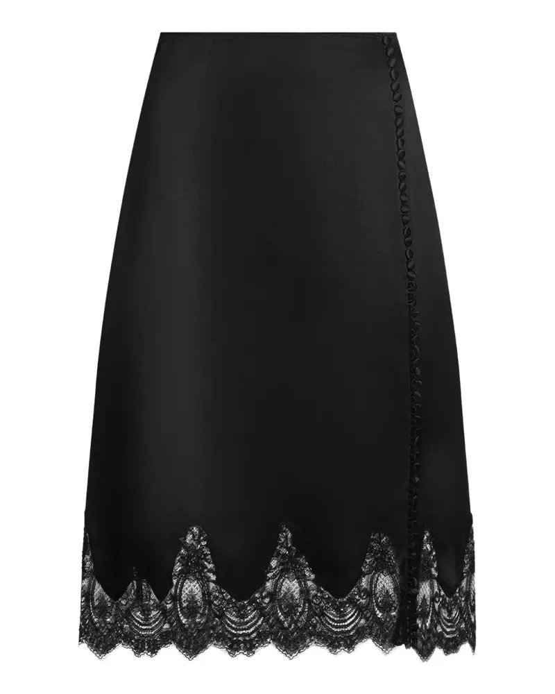 Dolce & Gabbana Rock aus Seidensatin - Schwarz Schwarz