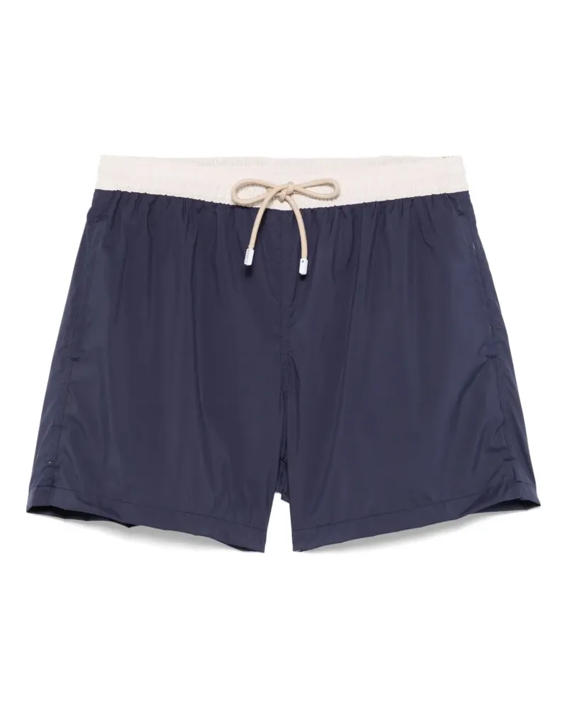 Fedeli Badeshorts mit Kontrastdetail - Blau Blau
