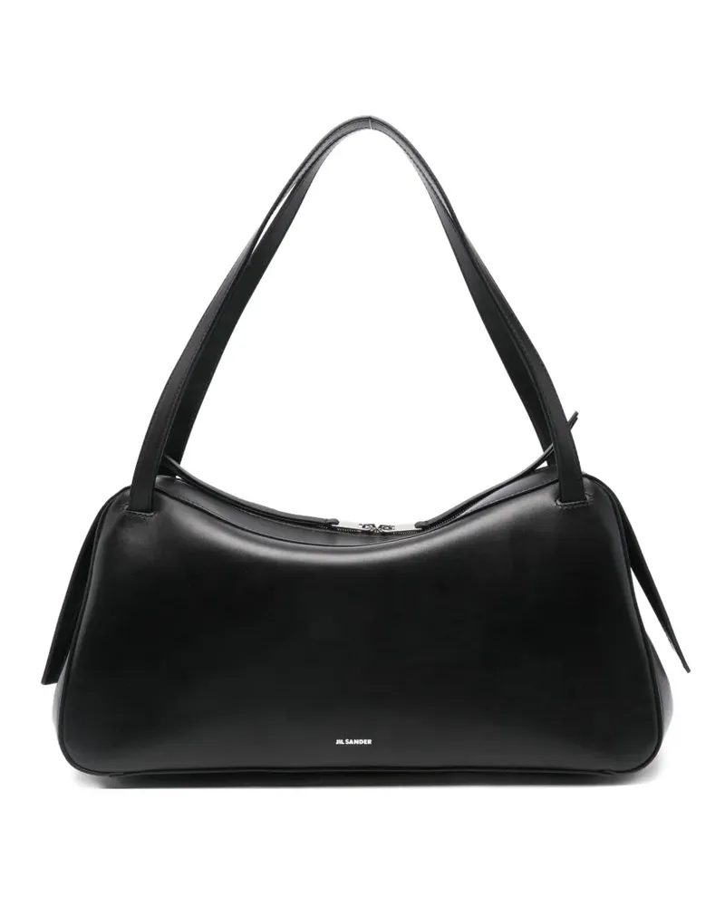 Jil Sander Schultertasche mit Reißverschluss - Schwarz Schwarz
