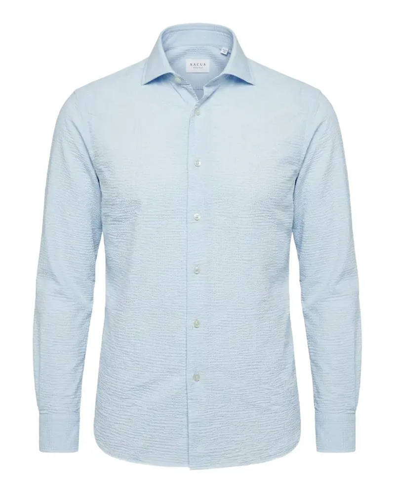 XACUS Active textured shirt - Blau Blau