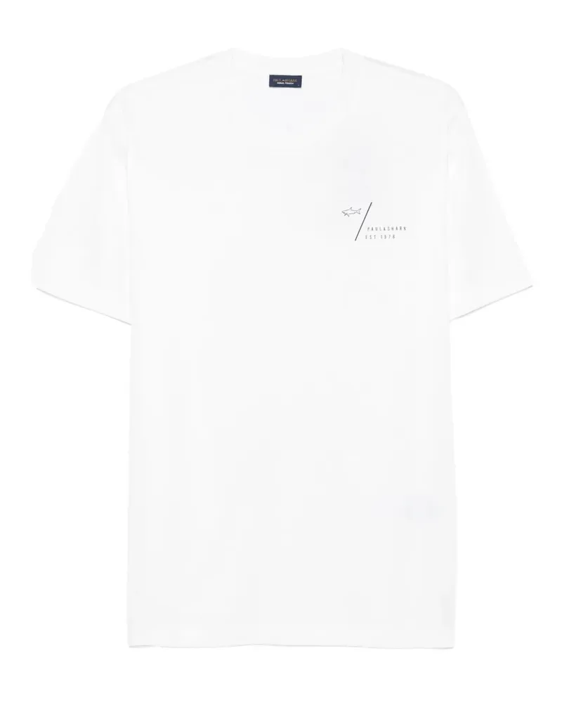 Paul & Shark T-Shirt mit Logo-Print - Weiß Weiß