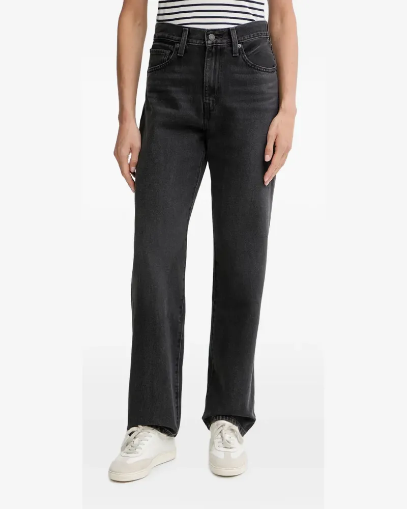Levi's Easy Dad Straight-Leg-Jeans mit ausgeblichenem Effekt - Schwarz Schwarz