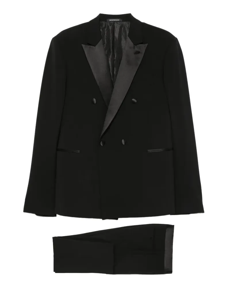 Emporio Armani double-breasted suit - Schwarz Schwarz