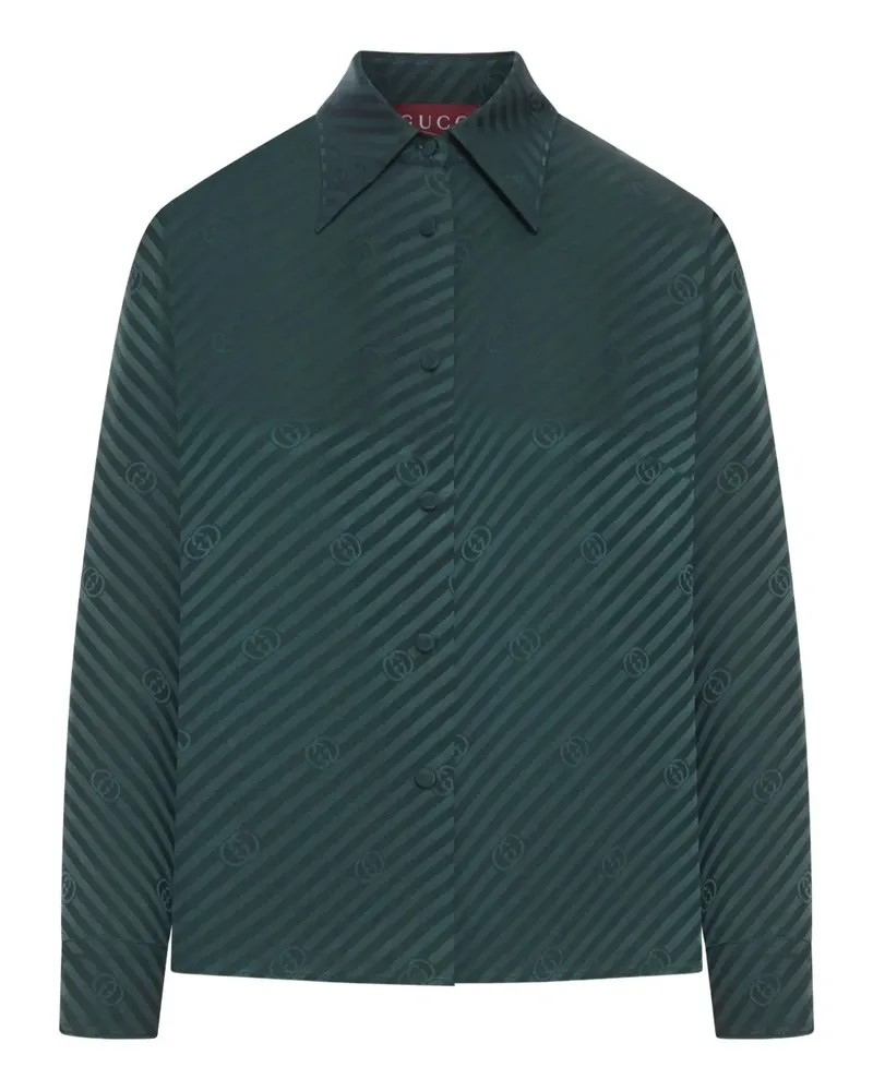 Gucci Gestreiftes Hemd - Grün Grün