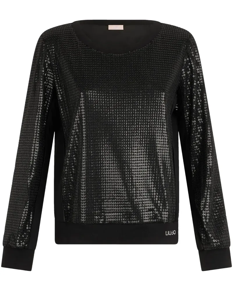 Liu Jo Sweatshirt mit Paillettenverzierung - Schwarz Schwarz