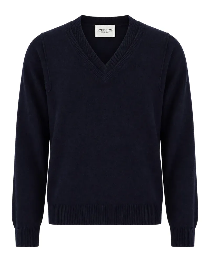 Iceberg Pullover mit V-Ausschnitt - Blau Blau