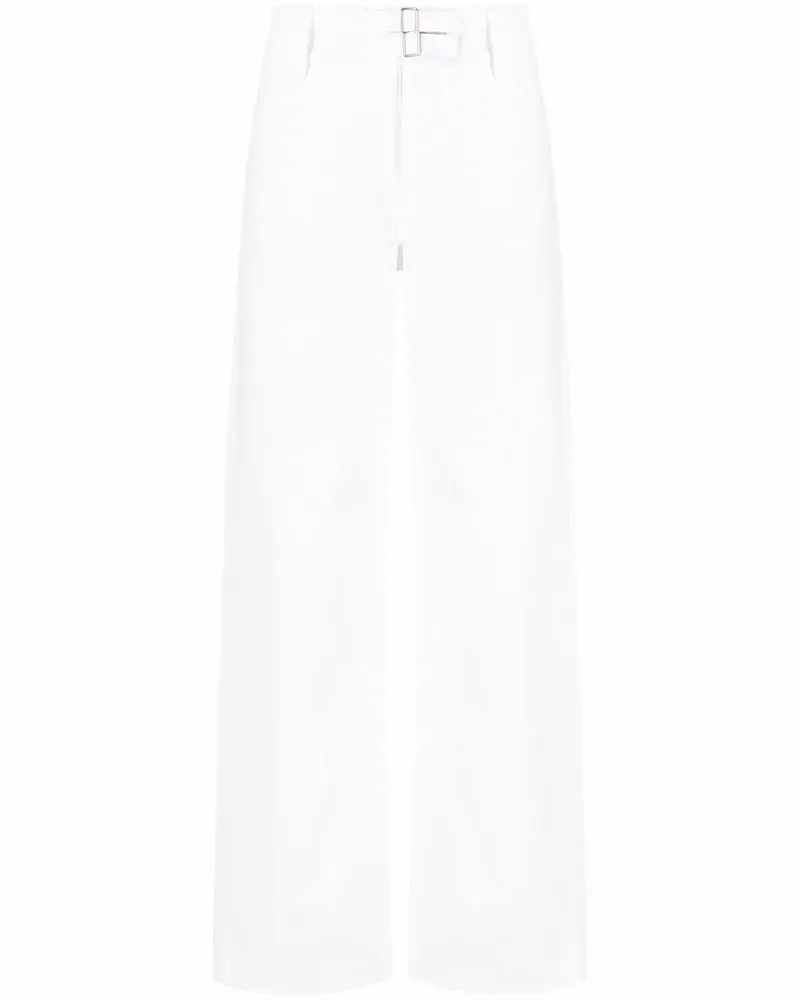 Jil Sander Jeans mit weitem Bein - Weiß Weiß