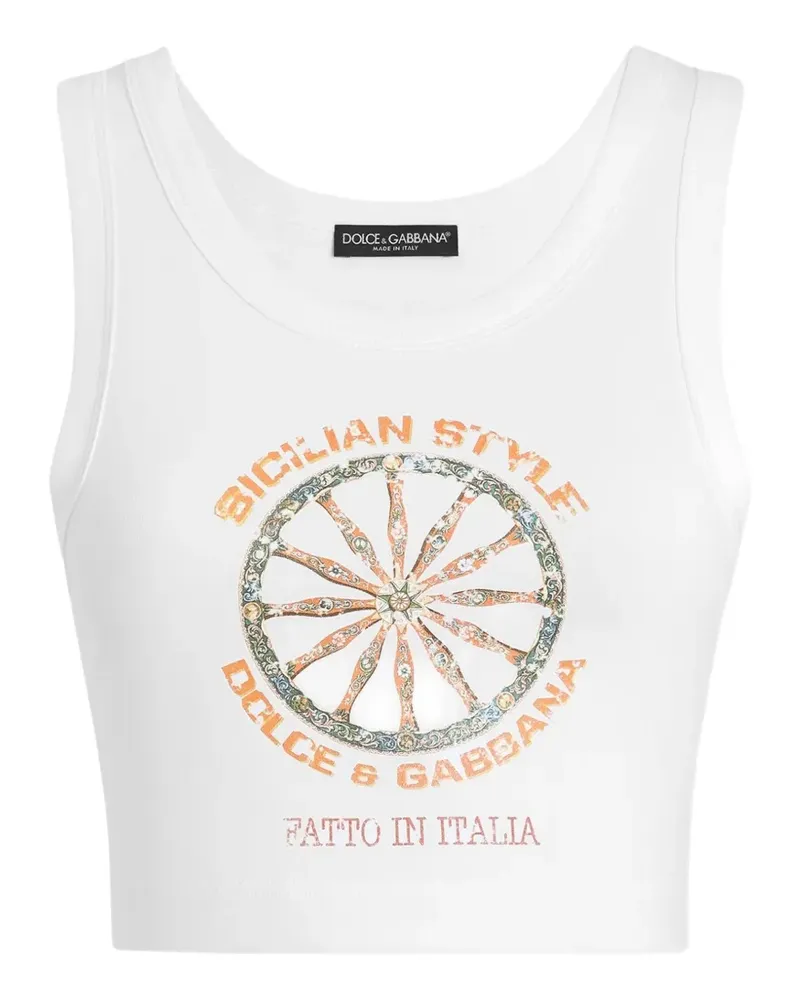 Dolce & Gabbana Oberteil aus Jersey - Weiß Weiß