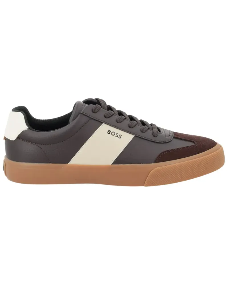 HUGO BOSS Sneakers mit Kontrasteinsätzen - Braun Braun