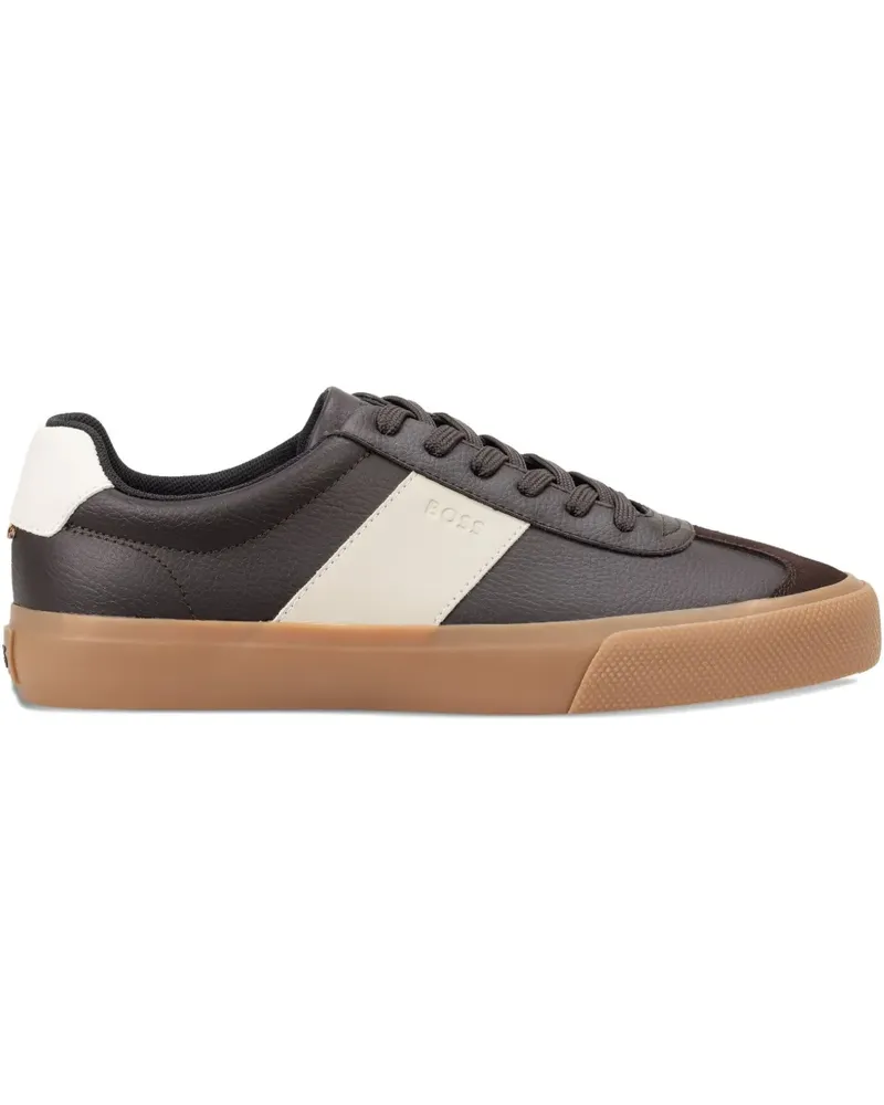 HUGO BOSS Sneakers mit Kontrasteinsätzen - Braun Braun
