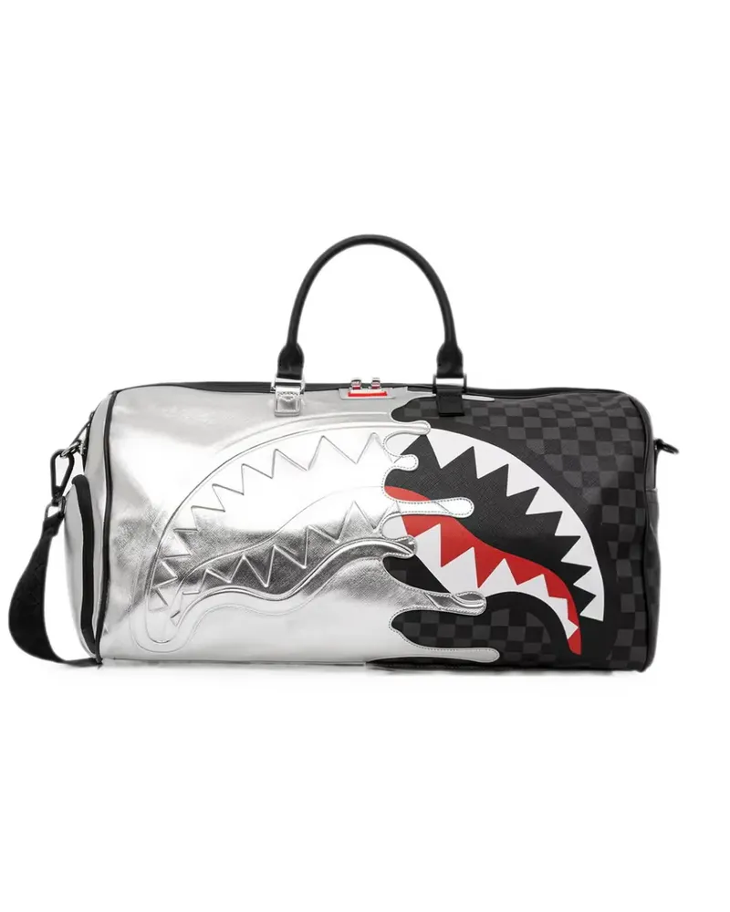 Sprayground Shark Mouth holdall - Silber Silber