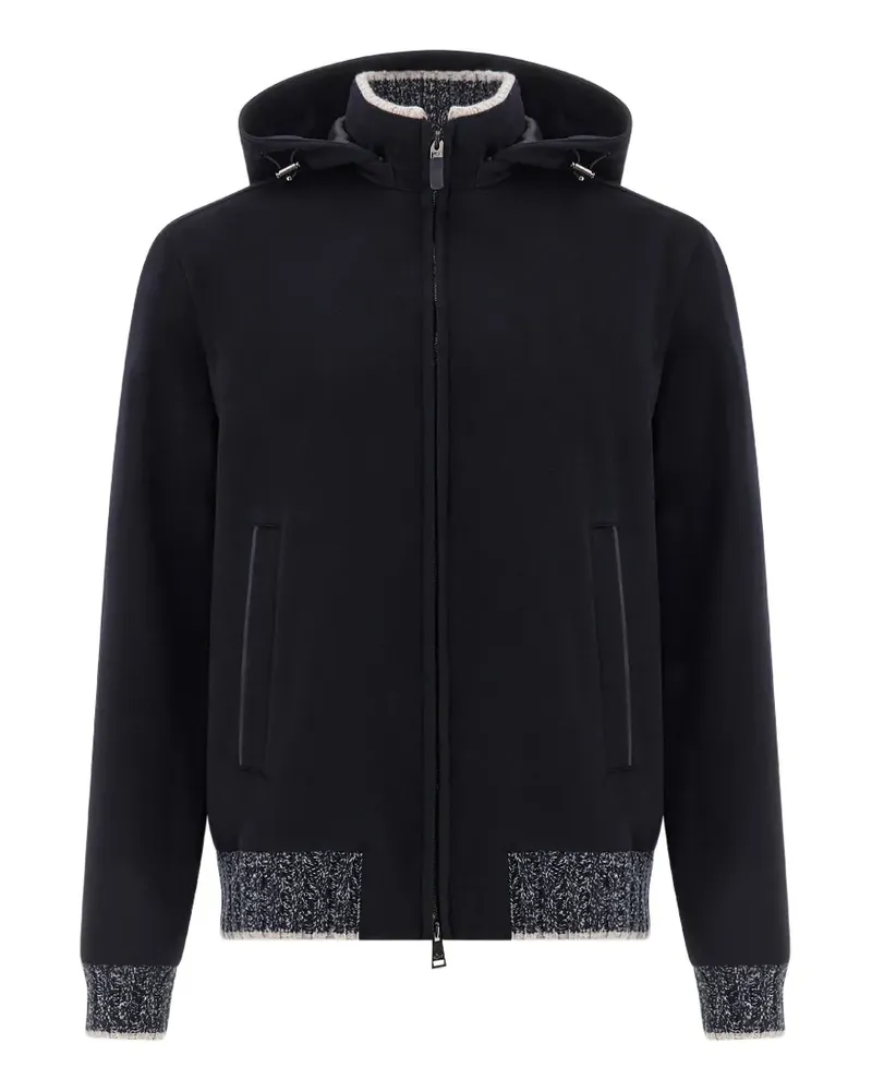 Paul & Shark hooded cashmere jacket - Blau Blau