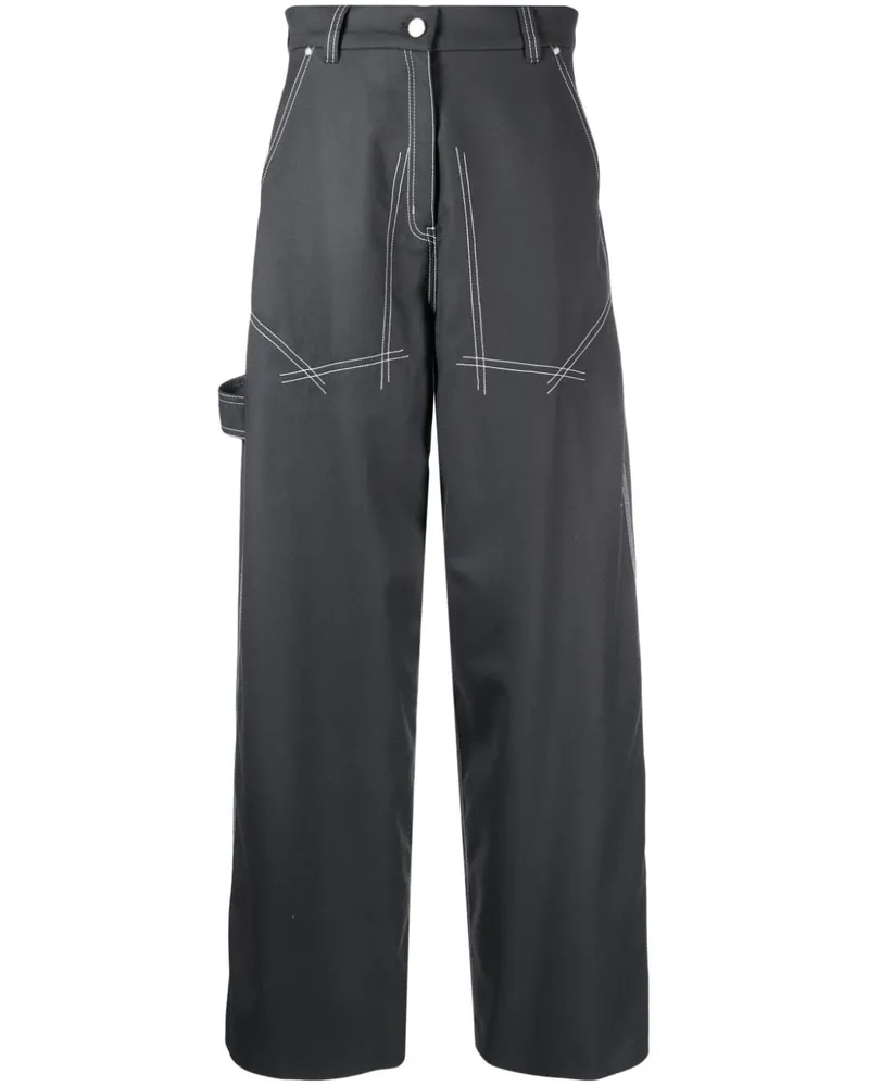 Stella McCartney Hose mit weitem Bein Grau