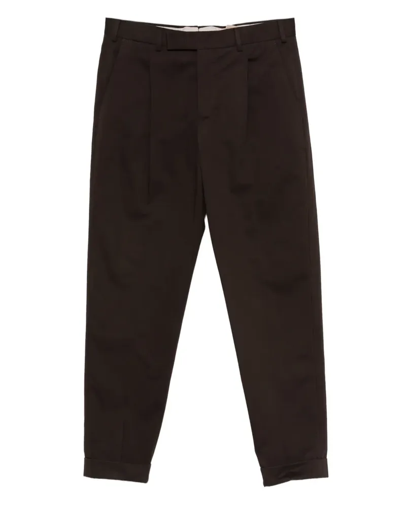 PT TORINO pleated cuffed trousers - Braun Braun