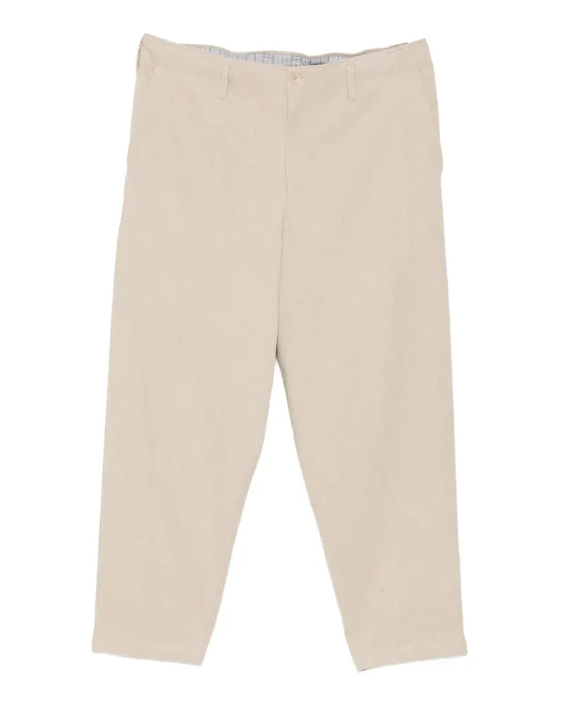 Yohji Yamamoto Weite Hose im Workwear-Look - Nude Nude